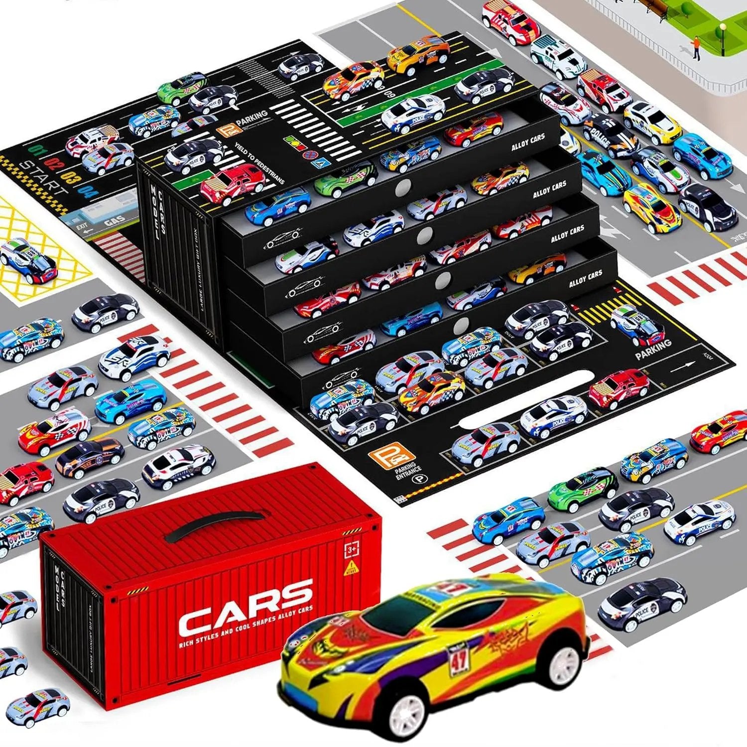48pcs Pull-Back Cars