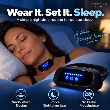 🌙 Wearable Anti-Snoring Neck Device – Better Sleep for Both of You