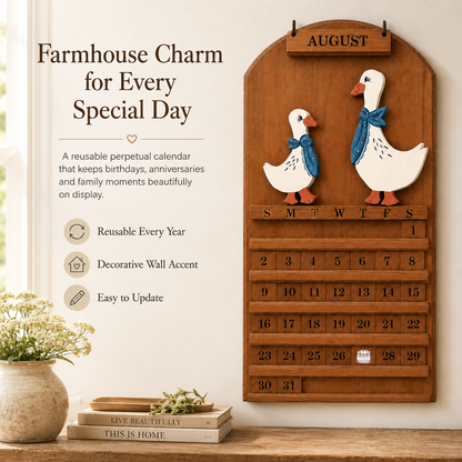 📅Goose Welcome Perpetual Farmhouse Calendar