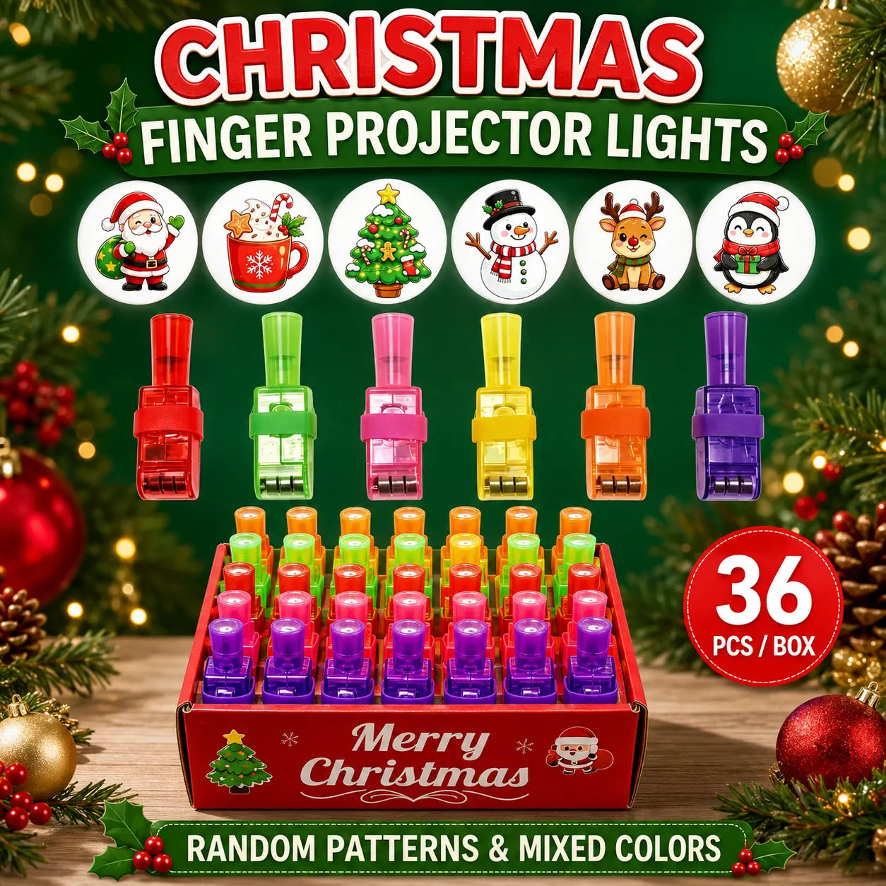 🎃 Halloween LED Projector Rings | Spooky Light-Up Party Favors for Kids