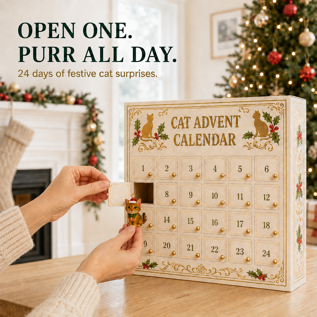 🐱🎄 24-Day Cat Advent Calendar – A New Kitty Surprise Every Day