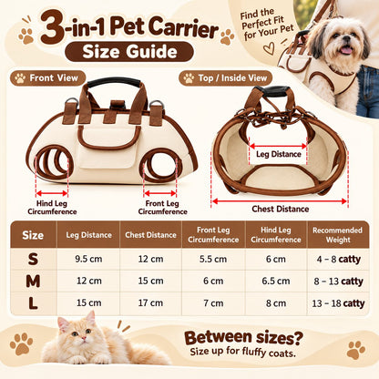 🐾 Hands-Free Pet Sling & Harness Carrier