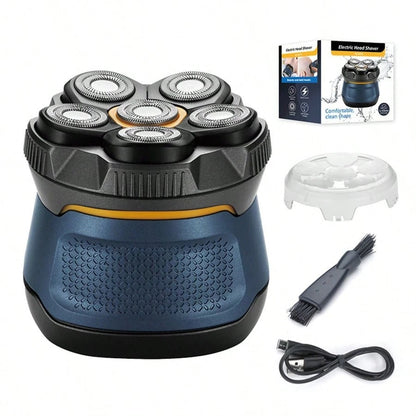 🪒 6-Blade Cordless Head Shaver – Smooth Wet & Dry Shaving