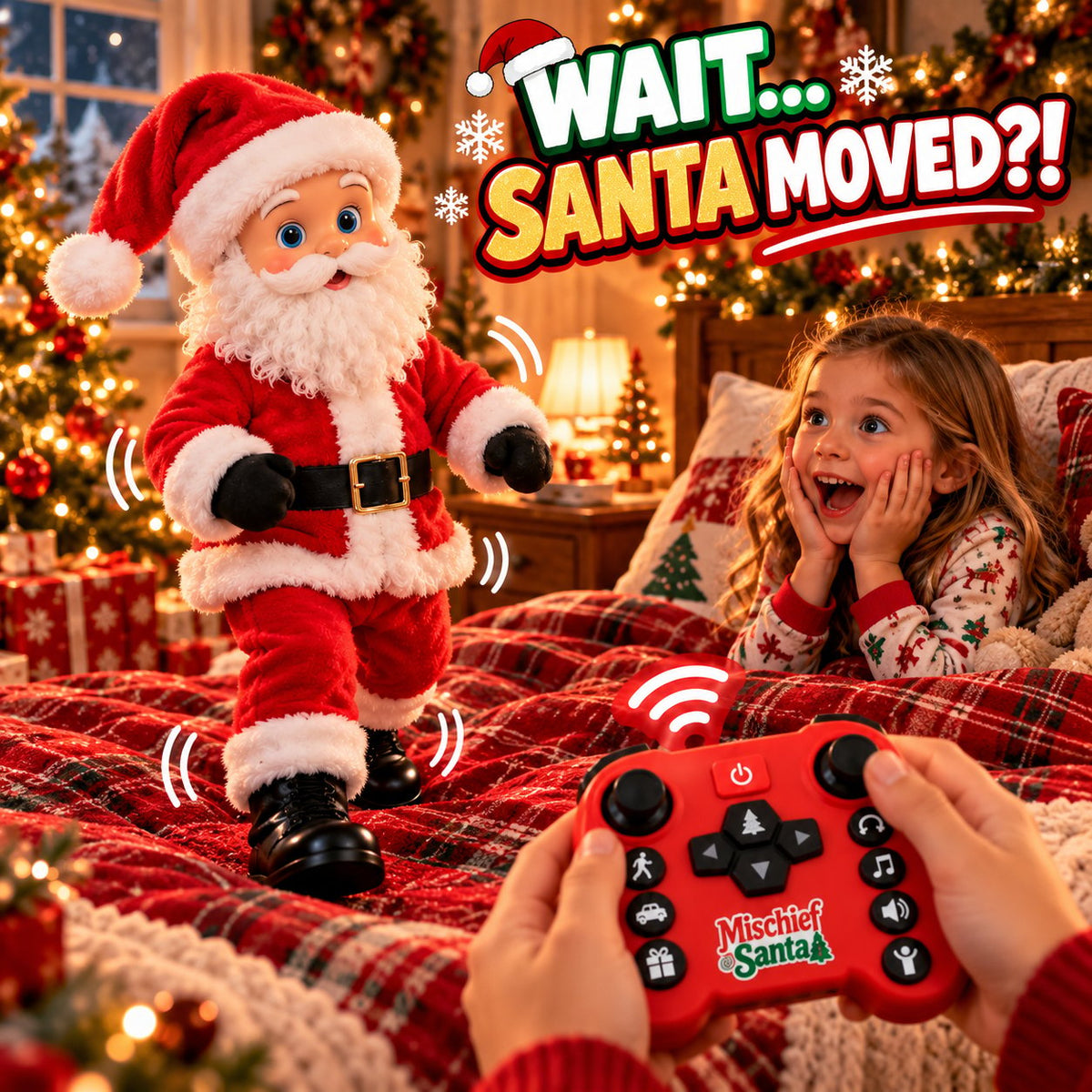 🎅 Mischief Santa – Remote-Controlled Moving Christmas Santa Toy