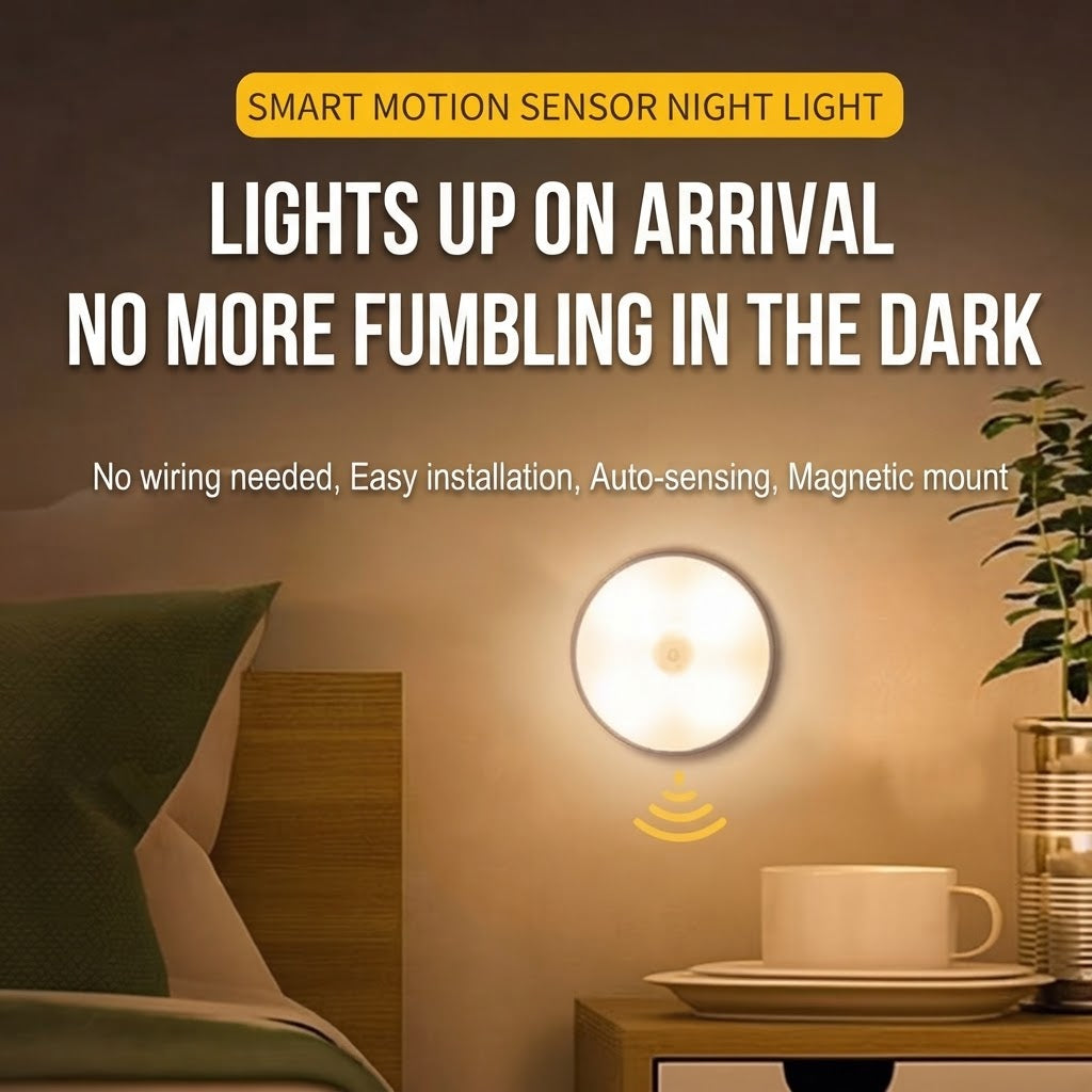 💡Indoor Motion Sensor Night Light 2Pcs