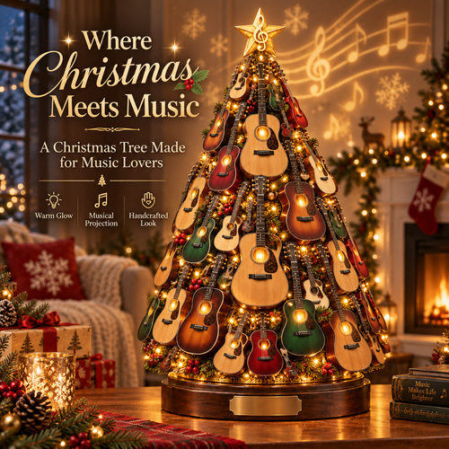 🔥 Last Day 50% OFF 🎸 Musical Guitar Christmas Tree Light