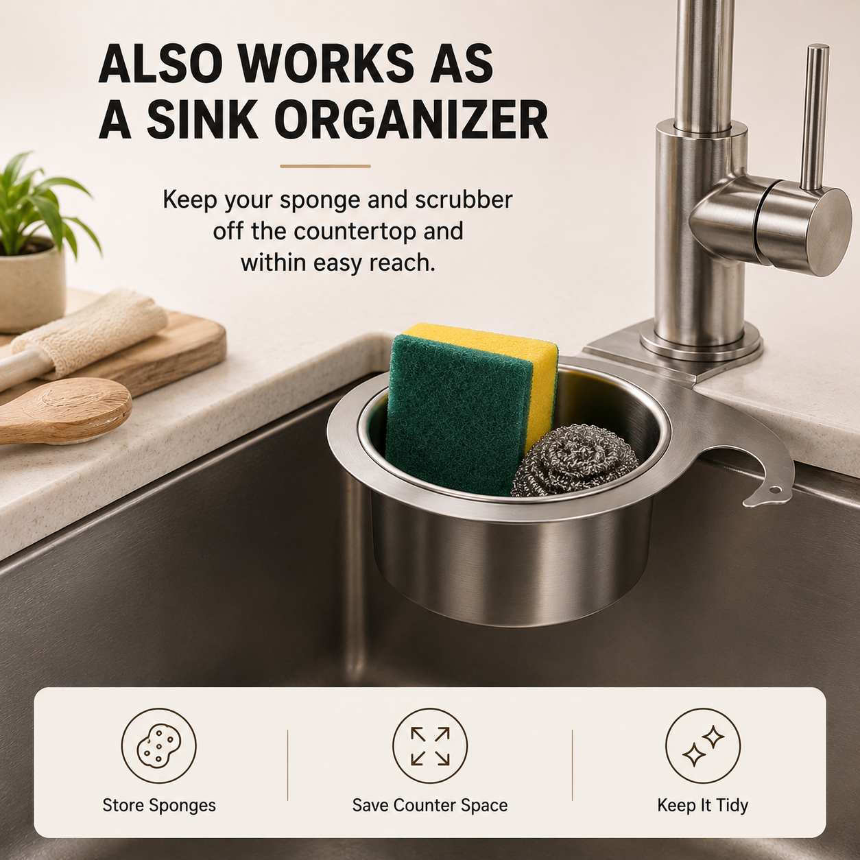 🧽Stainless Steel Sink Strainer Basket-Keep Your Sink Cleaner