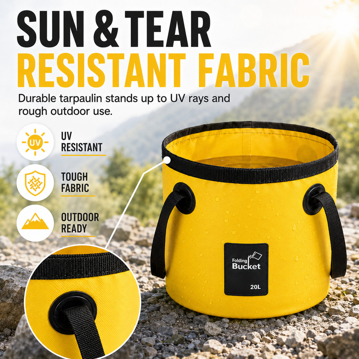 💧 Portable Collapsible Bucket – 12L/20L Foldable Water Bucket
