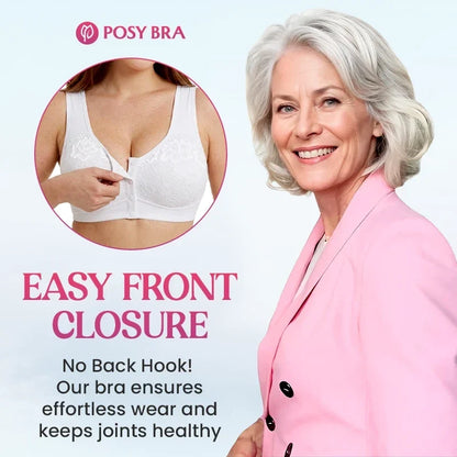 Posy Bra - Front Closure Breathable Cotton Lifting Bra for Seniors