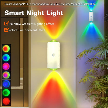 7-Color Rechargeable Wireless Motion Sensor Wall Sconce