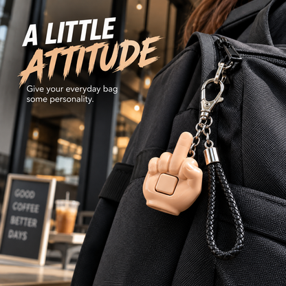 😂🖕 Press-to-Pop Middle Finger Prank Keychain – Funny Retractable Hand Charm & Novelty Gift 🎁