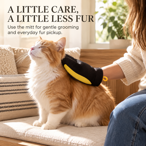 🐾 PurePath™ Reusable Pet Hair Remover Mitt – Washable Dog & Cat Hair Cleaner for Sofas, Bedding & Car Seats