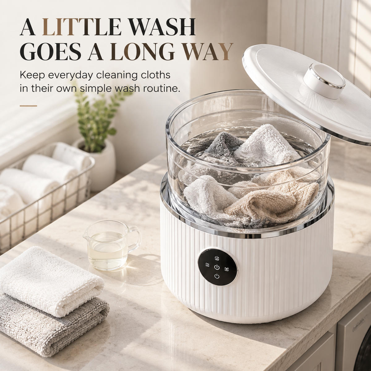 🧺✨ LuneaClean Mini Express Washer – Compact Washing Machine for Cleaning Cloths & Small Delicates