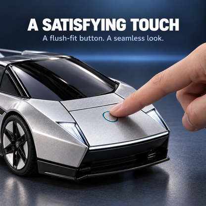 🏎️Silver 2-in-1 Transforming Sports Car & Robot – Futuristic Mecha Figure