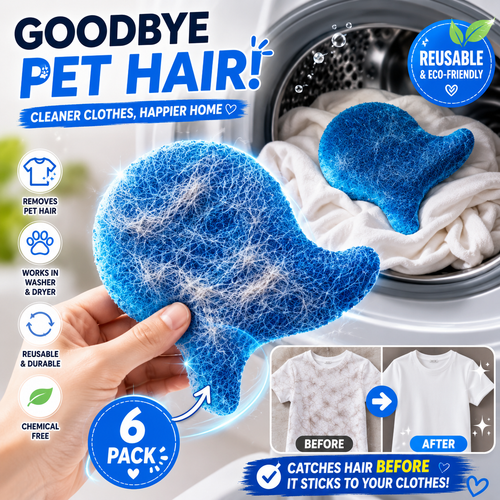Laundry Pet Hair Remover Fish | Reusable Washer & Dryer Hair Catcher