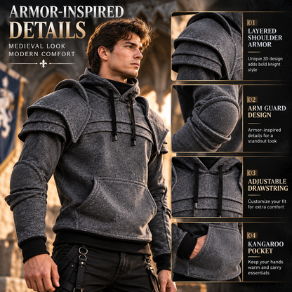 ⚔️ Become the Knight™ Armor-Inspired Hoodie – Medieval Fantasy Style for Everyday Wear