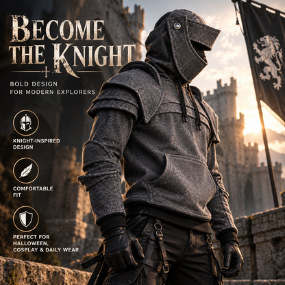 ⚔️ Become the Knight™ Armor-Inspired Hoodie – Medieval Fantasy Style for Everyday Wear
