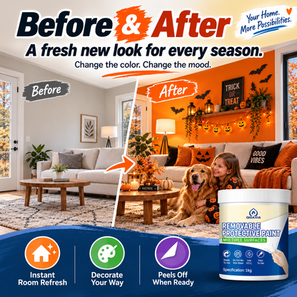 🎨 Peel & Reveal Removable Wall Paint – Change Your Color, Not Your Commitment