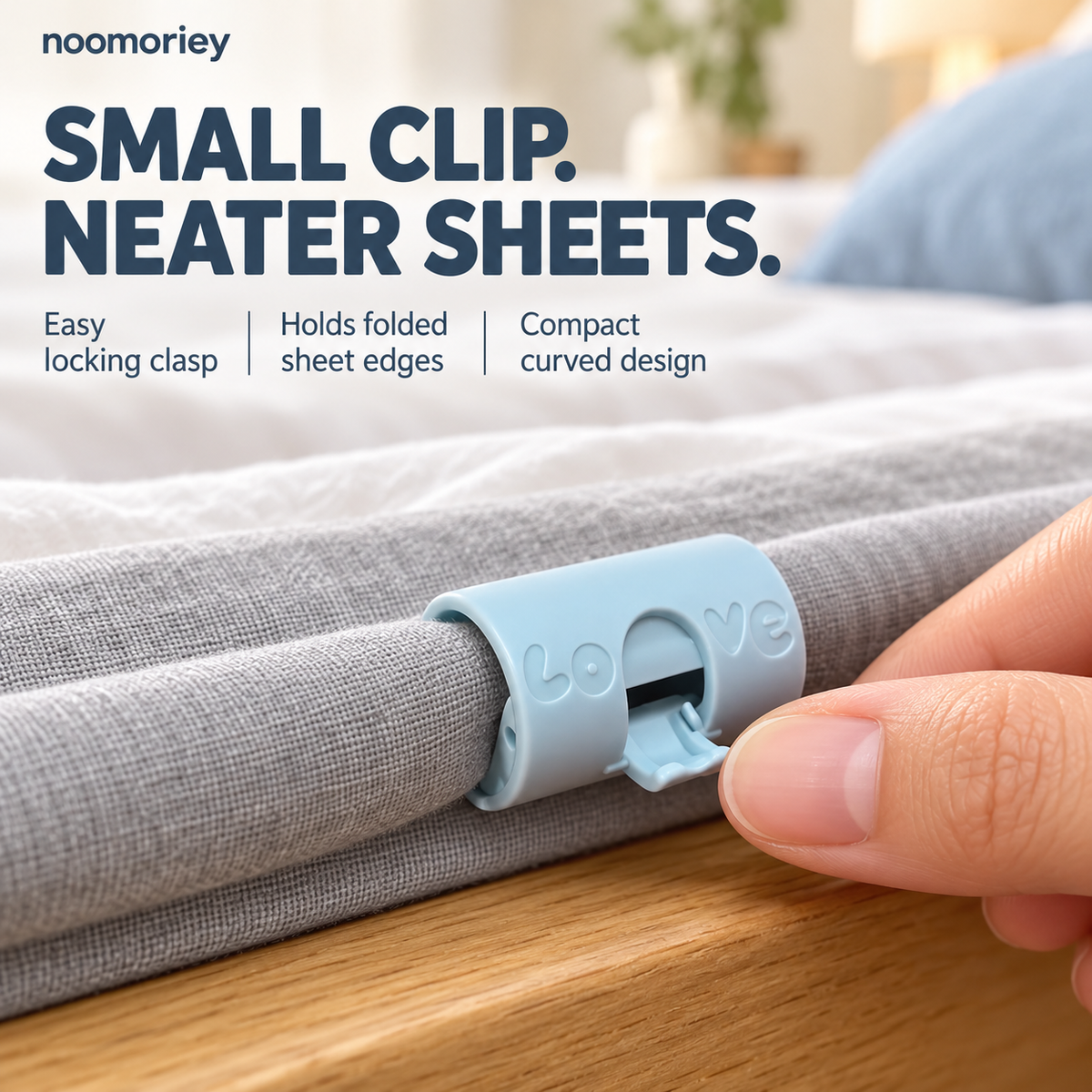 🛏️ Bed Sheet Holder Clips – Easy-Lock Fasteners for Neater, Stay-in-Place Bedding ✨
