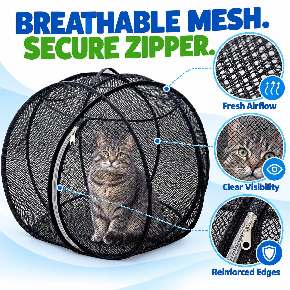 🐱 Pop-Up Cat Playpen 🌿 Fresh Air, Safe Space, Happy Cat