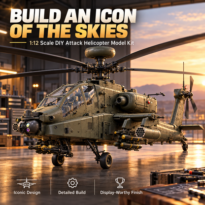 🔥LAST DAY 49% OFF🚁 Attack Helicopter Model Kit – Build Your Own Military Aviation Legend