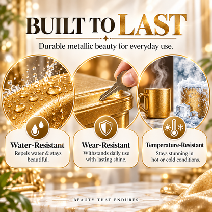 ✨ Metallic Gold Finish Paint – Rich Shimmer for Furniture, Décor & DIY Projects