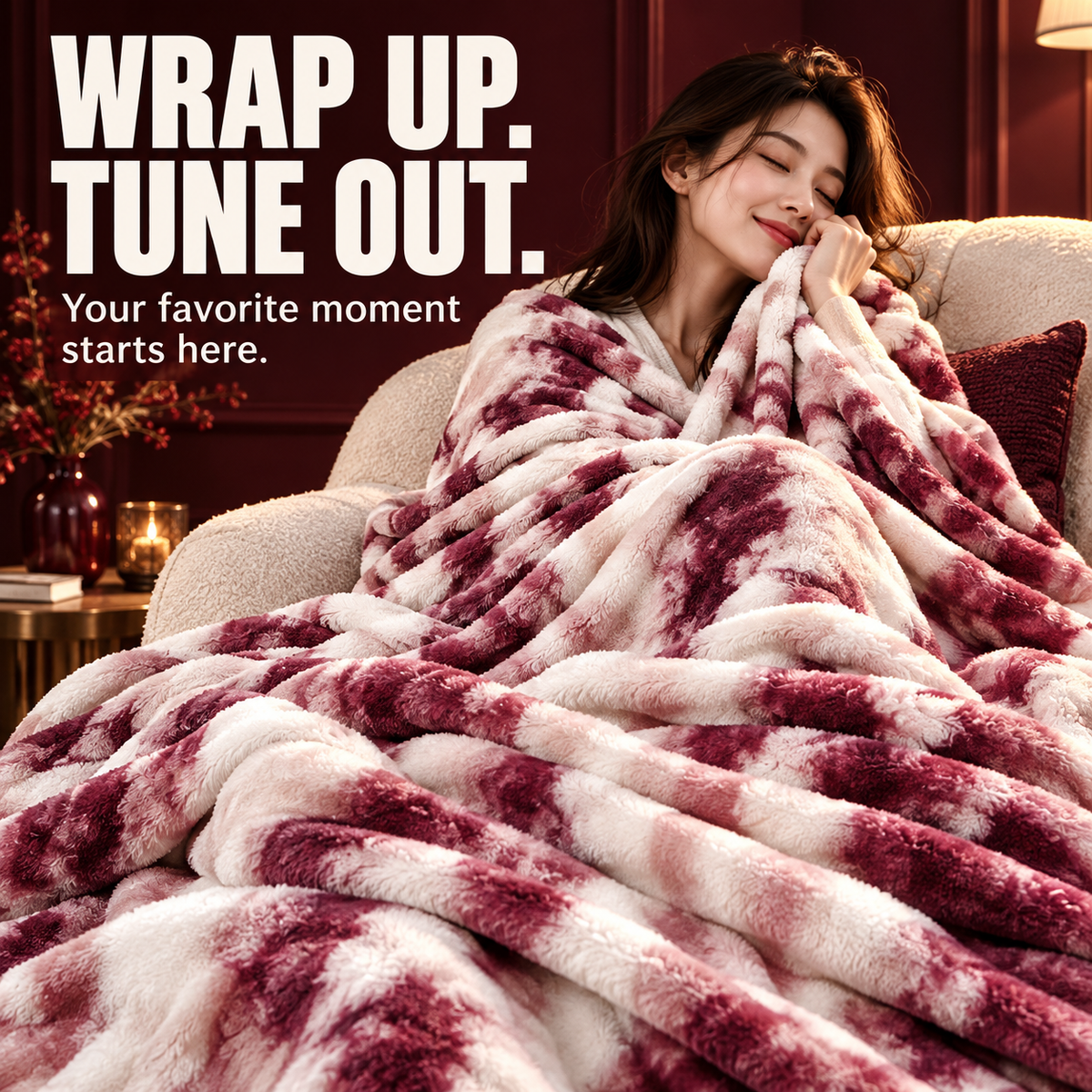 Premium Bubble Fleece Throw Blanket, Color Block Design Soft Sofa Blanket for Luxury Home