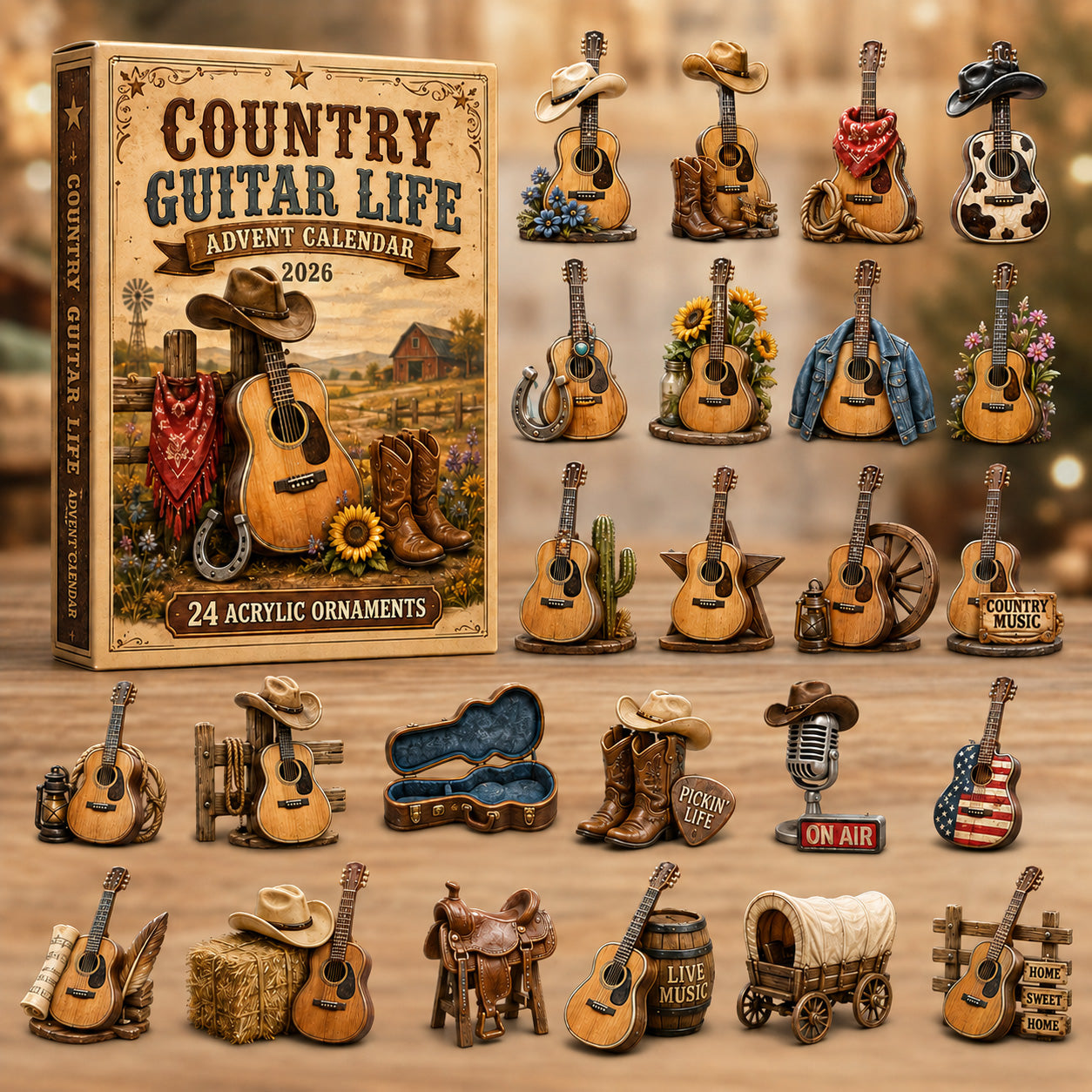 Country Guitar Life Advent Calendar 2026 - 24-Day Festive Countdown