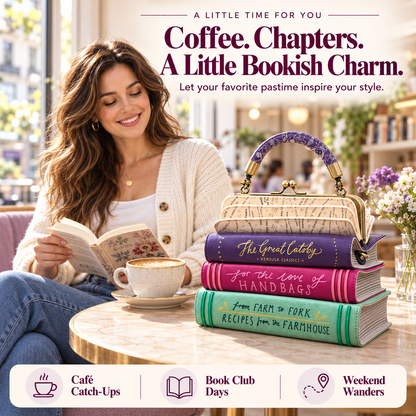 📚 Vintage Book Stack Handbag – A Storybook Statement for Book Lovers