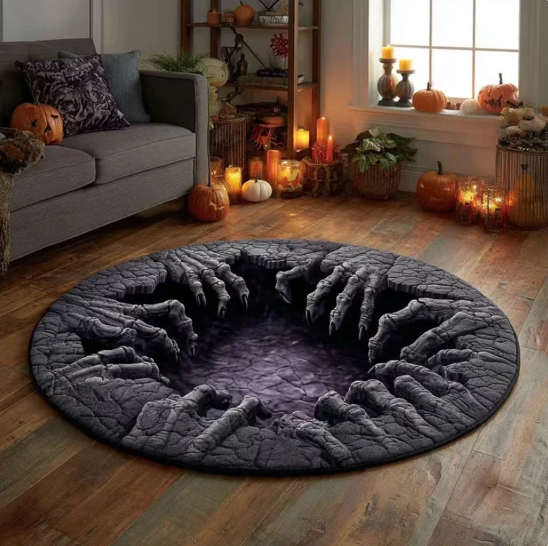 💀 Skeleton Portal Rug – Make Guests Look Twice This Halloween