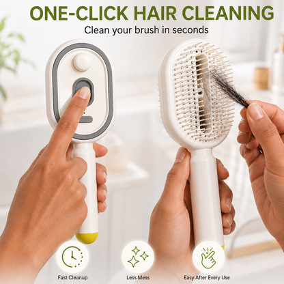 💆 3-in-1 Scalp Spray Massage Comb – Fine Mist Hair Brush with Red Light & Easy-Clean Design