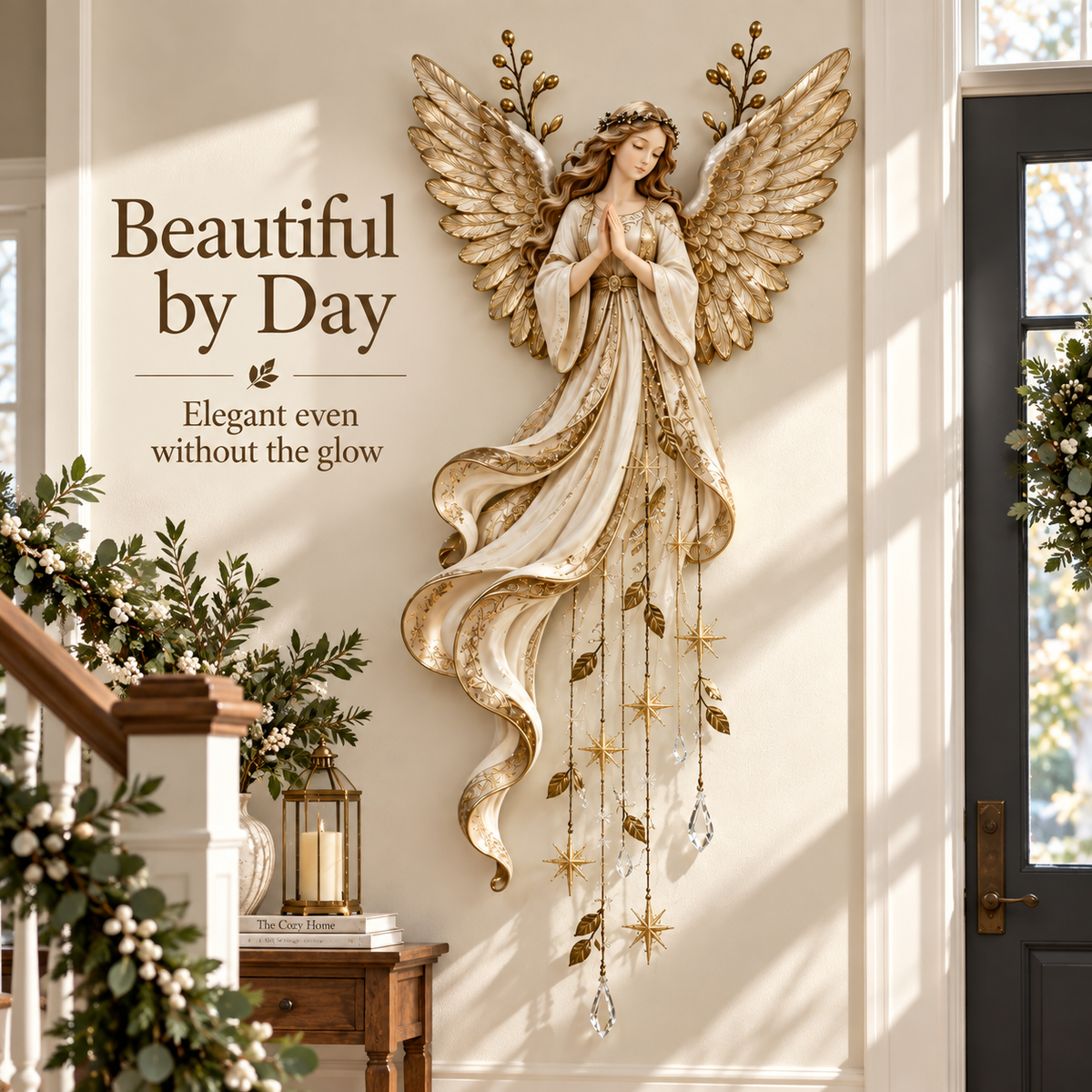 ✨Guardian Angel Starfall – Illuminated Christmas Wall Décor