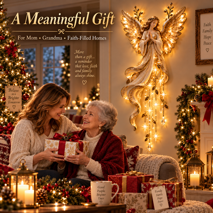 ✨Guardian Angel Starfall – Illuminated Christmas Wall Décor