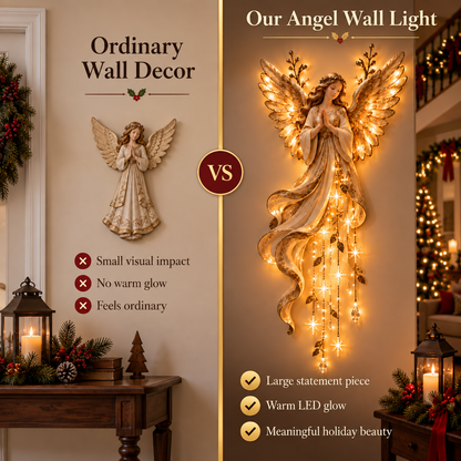 ✨Guardian Angel Starfall – Illuminated Christmas Wall Décor