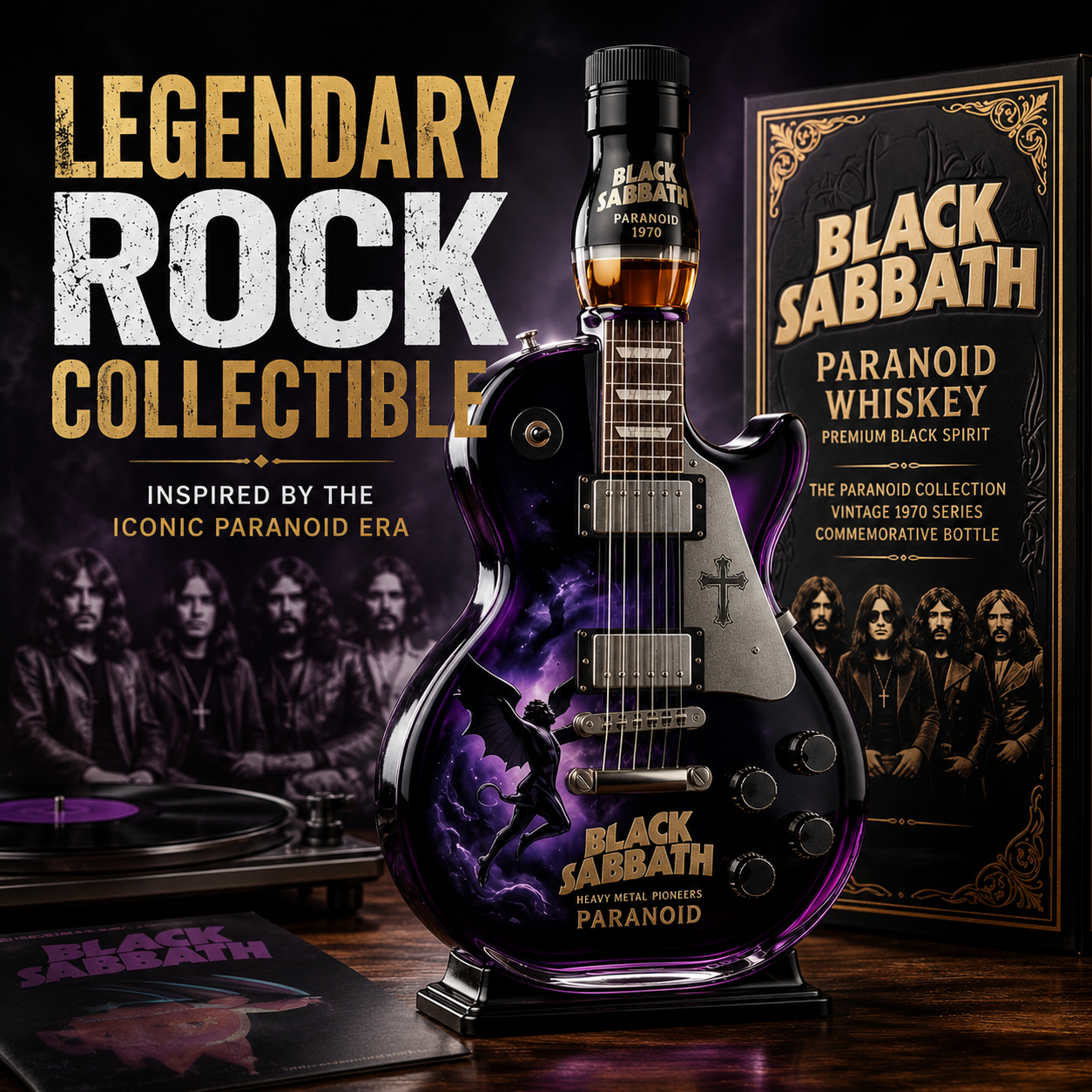 Black Sabbath Guitar Bottle