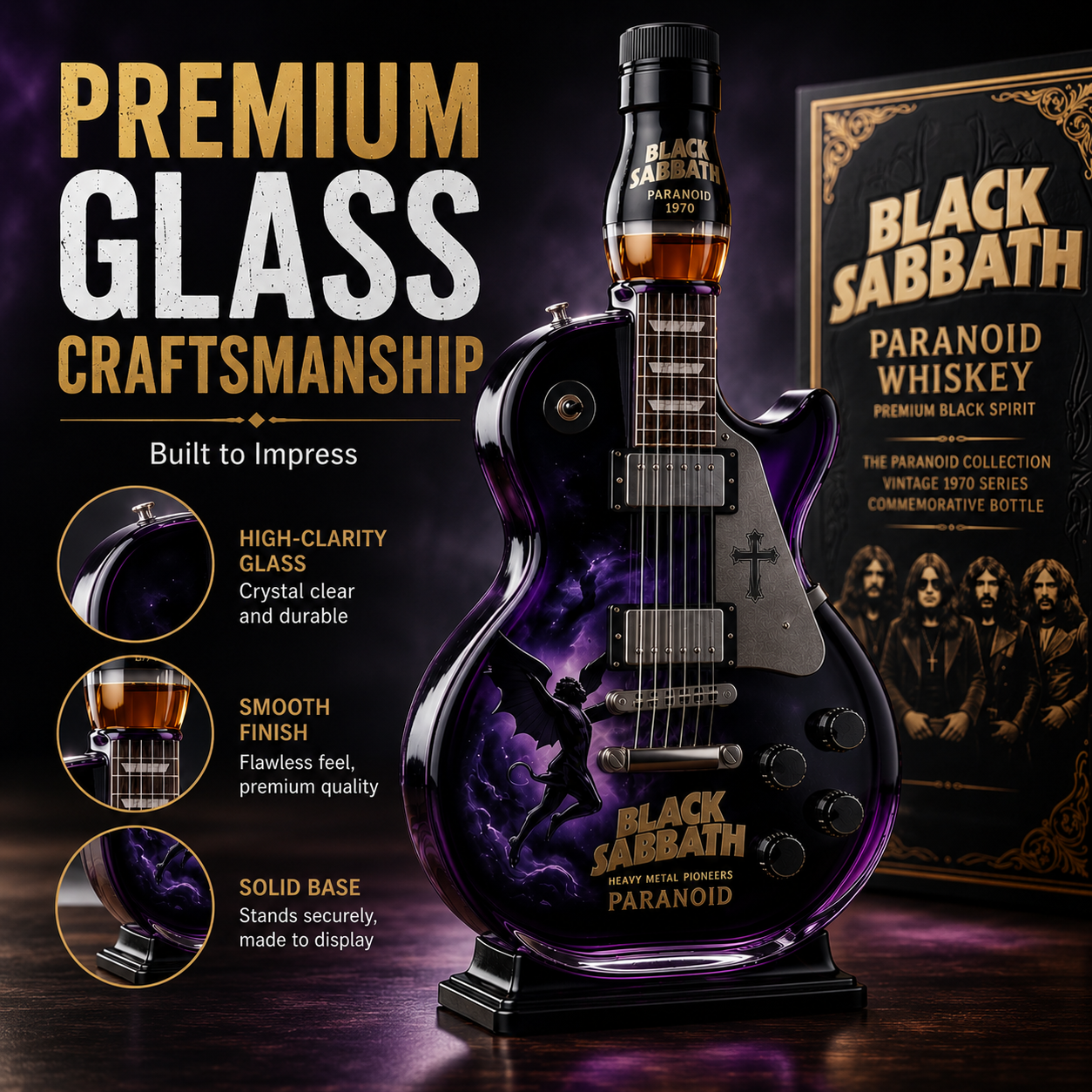 Black Sabbath Guitar Bottle