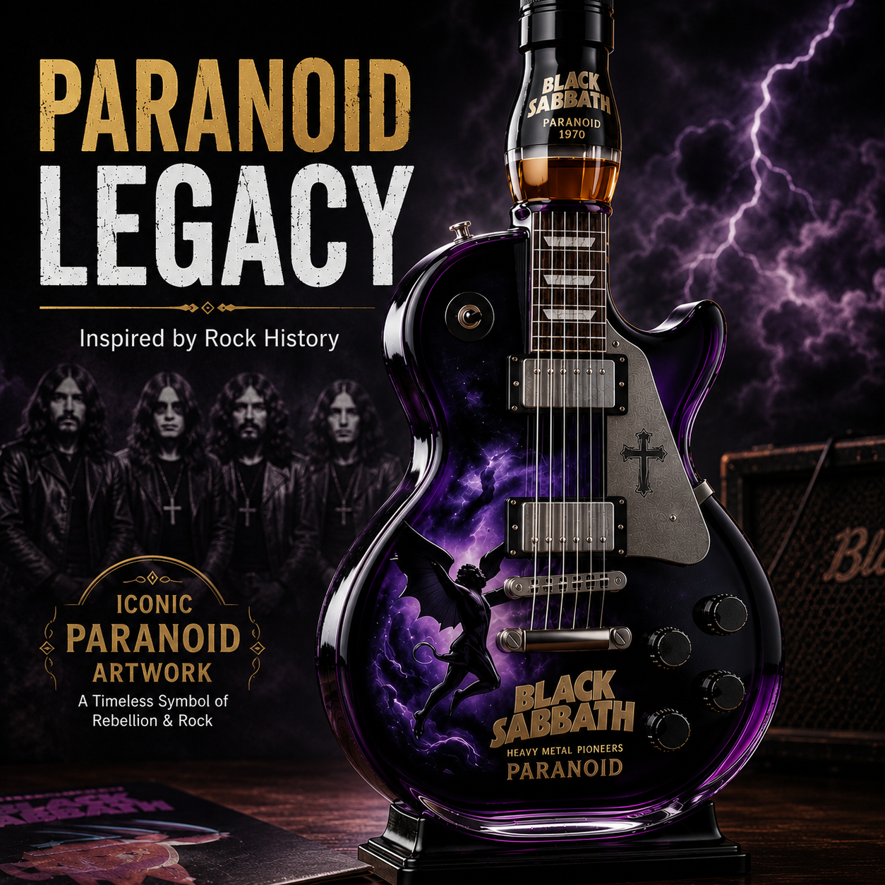 Black Sabbath Guitar Bottle