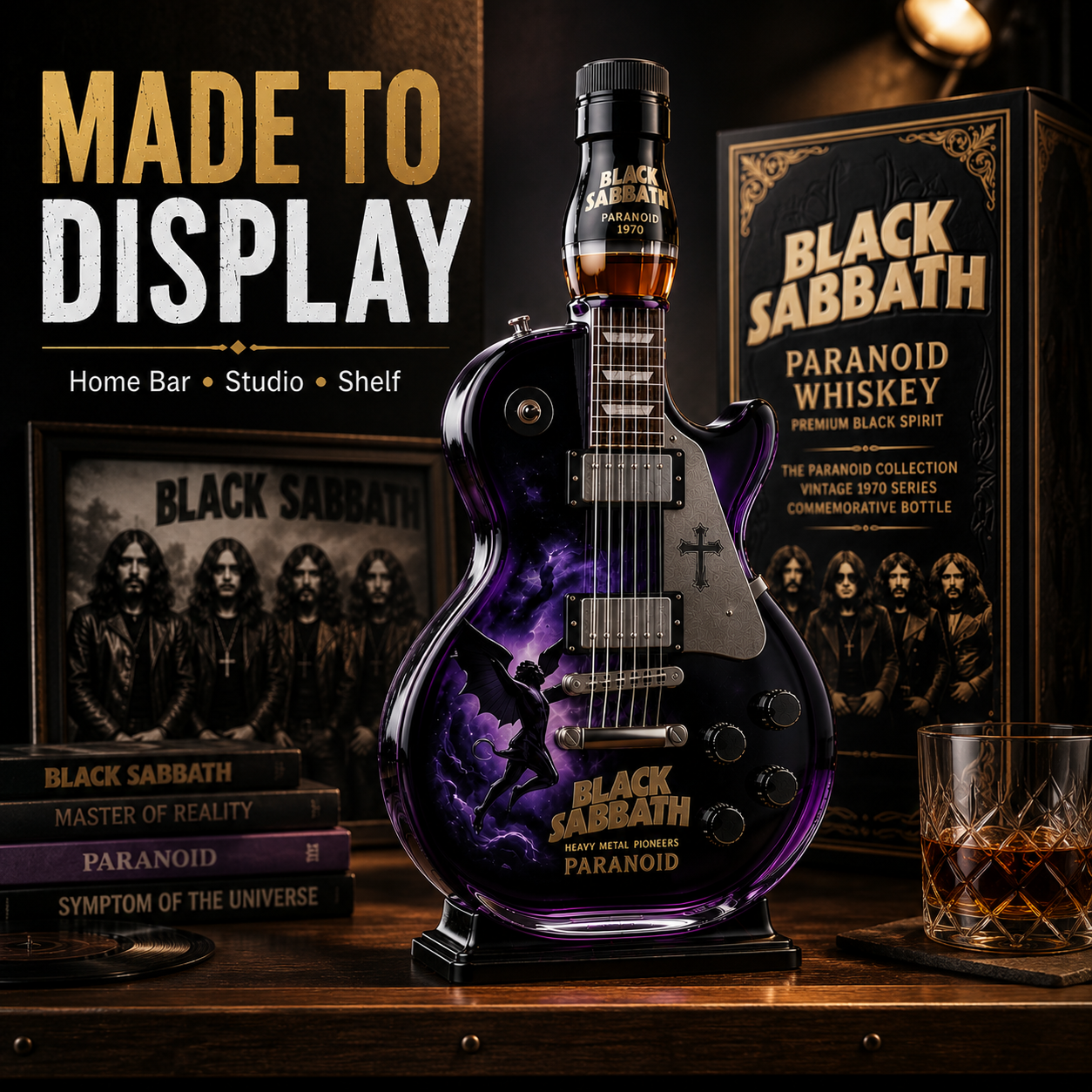 Black Sabbath Guitar Bottle