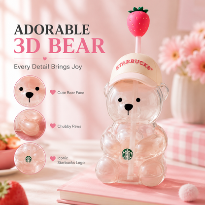 2026 New Cute Pink Bearista Cup