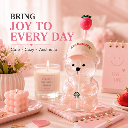 2026 New Cute Pink Bearista Cup