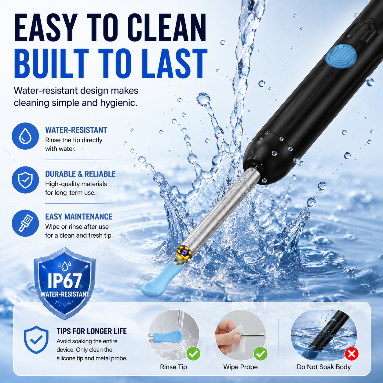Ear Hygiene Set, HD Visual Earwax Removal Tool with Camera