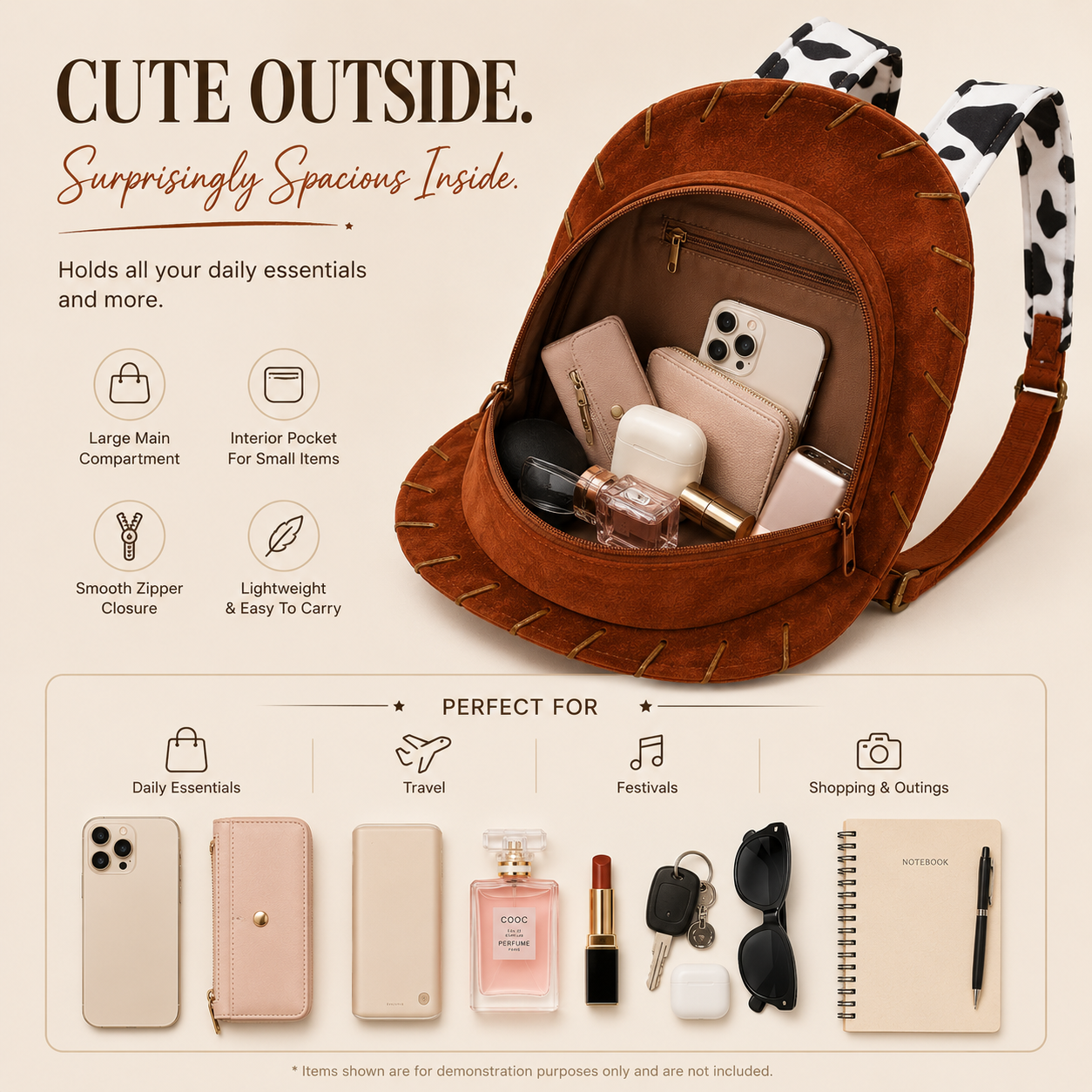 🔥Western Cowboy Hat Backpack – Cowgirl Festival & Concert Bag