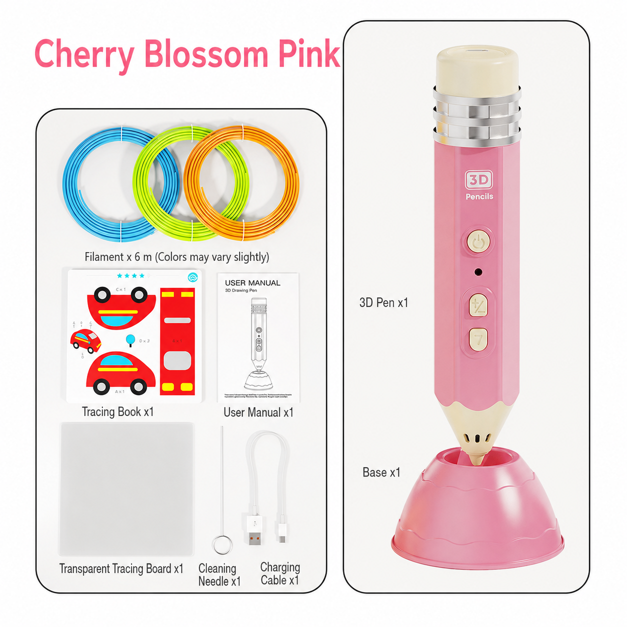 Pink - Includes 6m filament