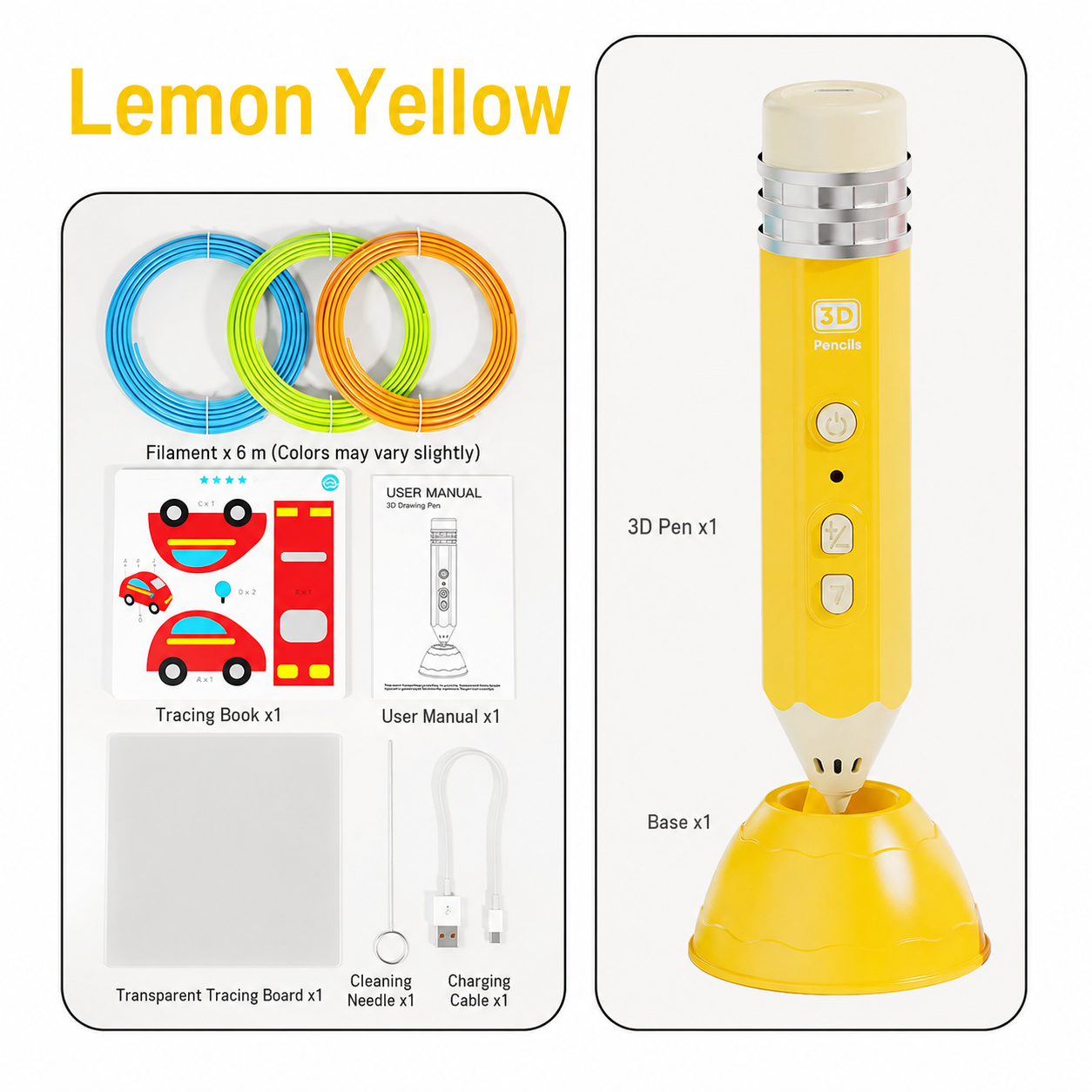Yellow - Includes 6m filament