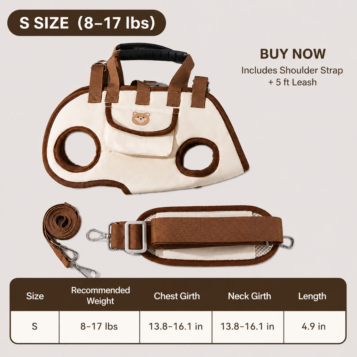The Ultimate Hands-Free Dog Carrier|Comfortable Support For Every Adventure
