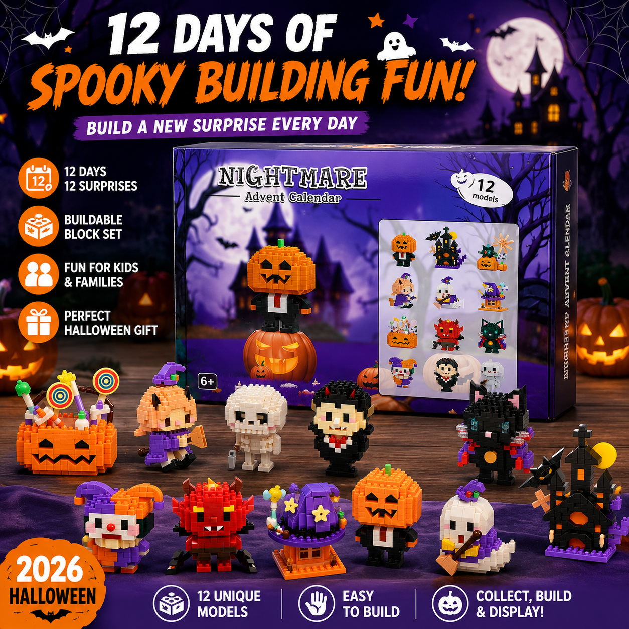 2026 Halloween Building Blocks 12-Day Advent Calendar