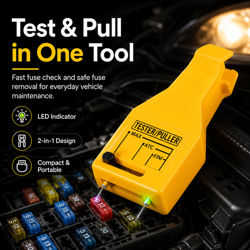 🚗 2-in-1 Automotive Fuse Tester Puller – Fast LED Fuse Check & Safe Removal