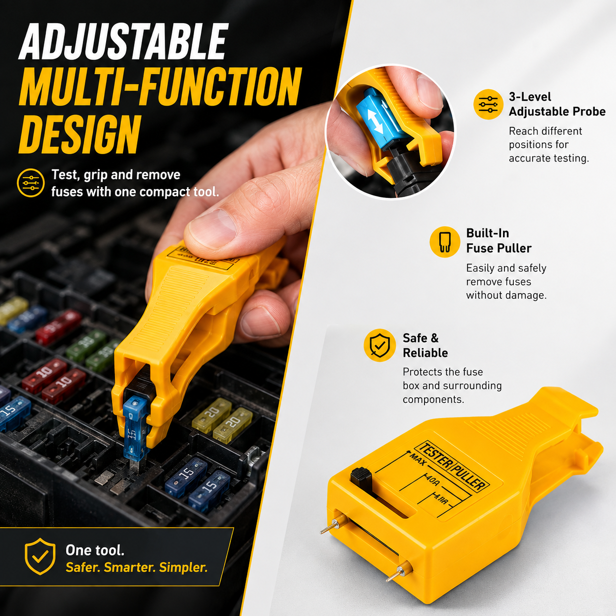 🚗 2-in-1 Automotive Fuse Tester Puller – Fast LED Fuse Check & Safe Removal
