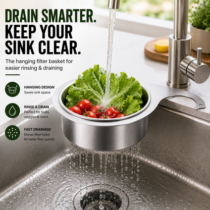 Stainless Steel Swan Sink Hanging Filter Basket