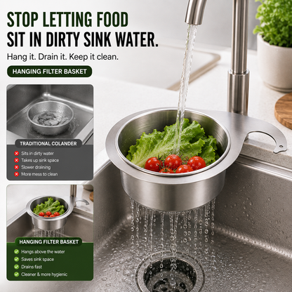 Stainless Steel Swan Sink Hanging Filter Basket